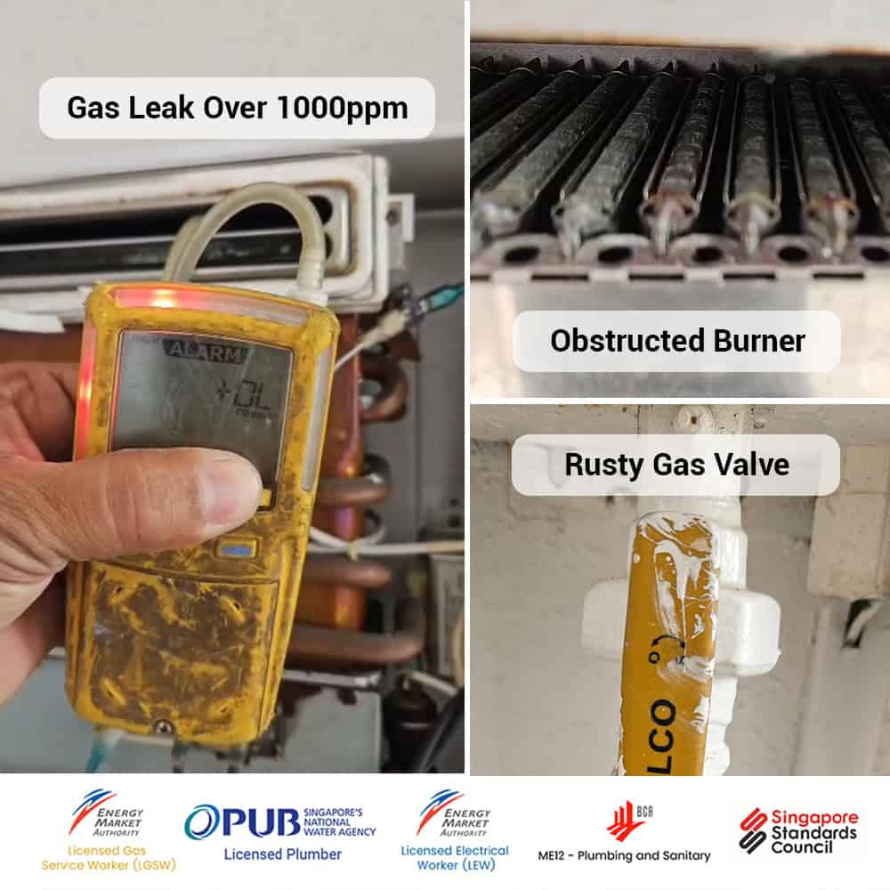 City Gas Heater with Gas Leak at Tree House Common Issues Found