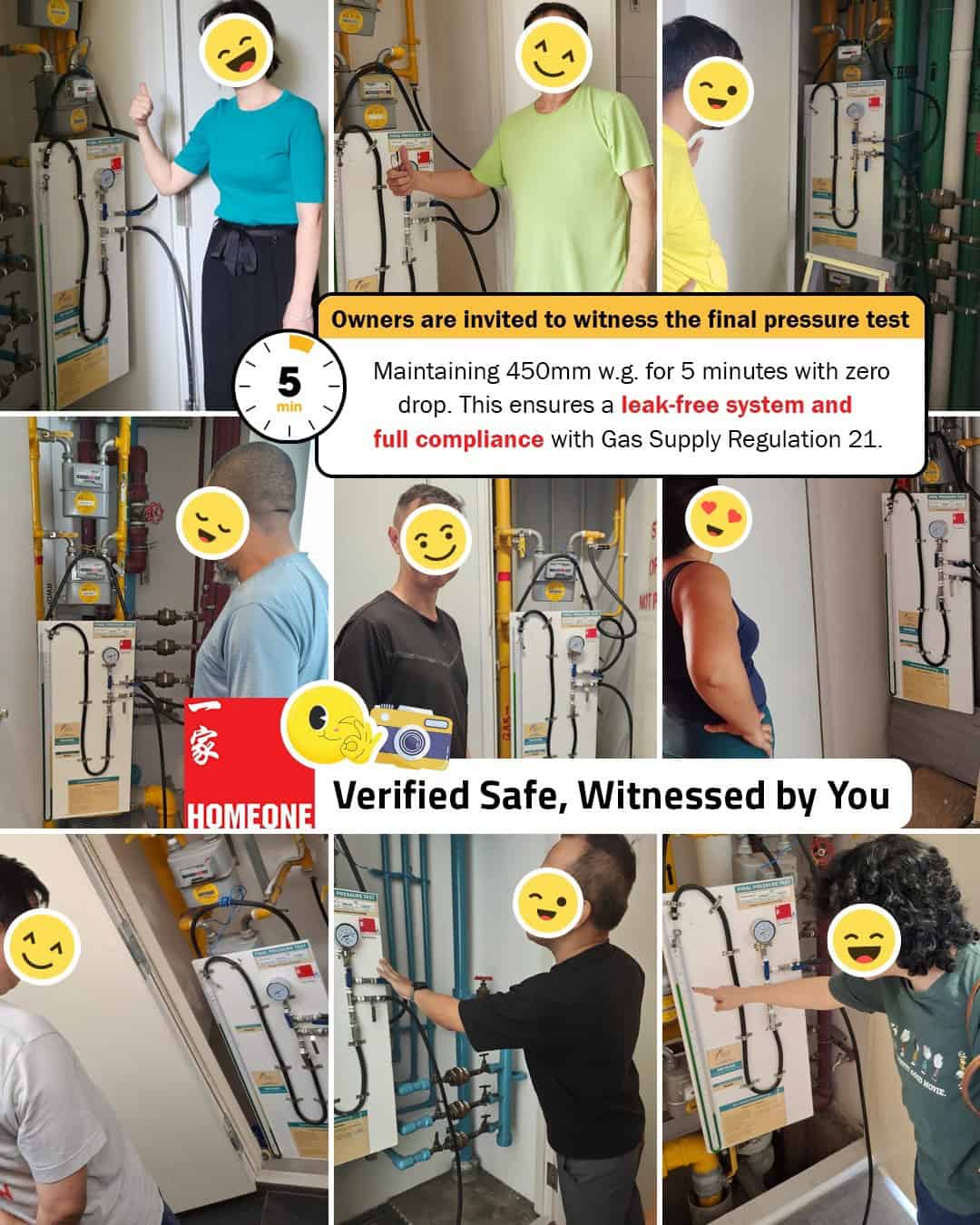 Gas Water Heater Final Pressure Test: Happy Customers