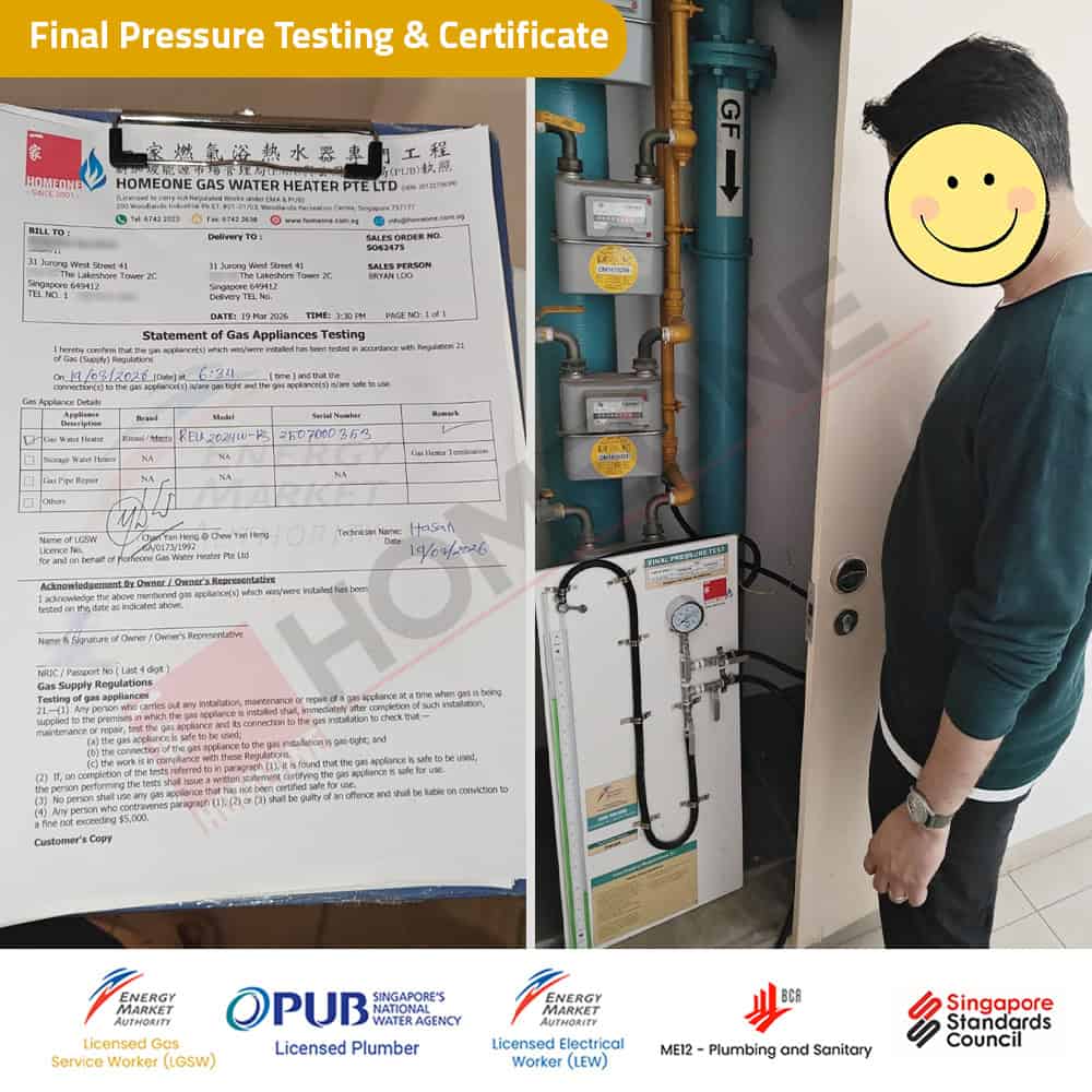 Gas Water Heater Leaking Water at Heat Exchanger - The Lakeshore- Final Pressure Test Cert