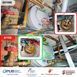 Joven water heater repair - Heating Element Faulty -Before and After - Blossoms @ Woodleigh