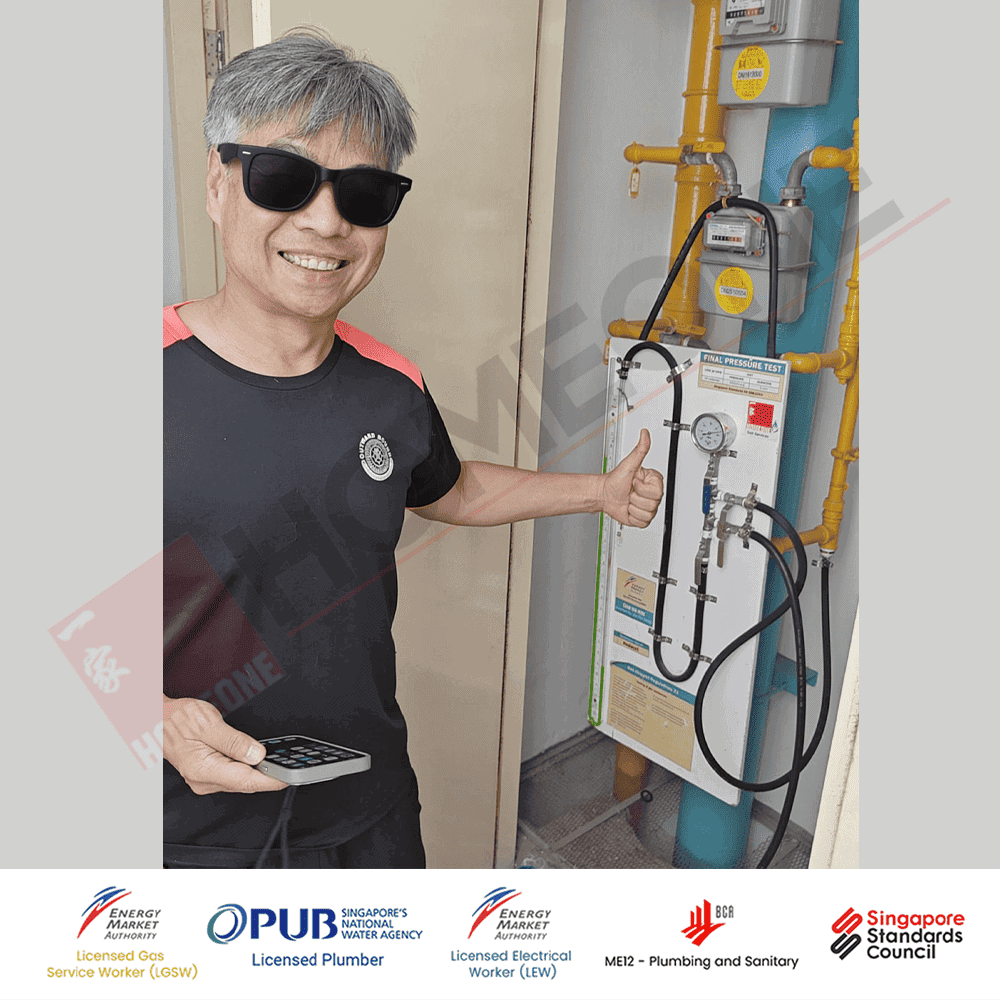 Statement of gas appliances testing Customer witness final pressure test