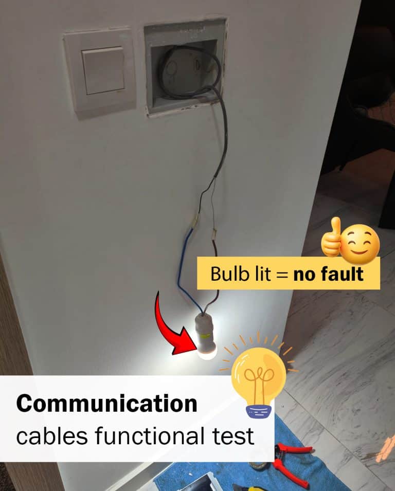 communication cables functional test