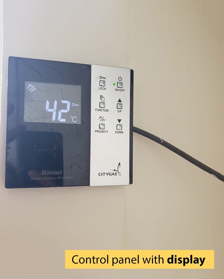 control panel with display