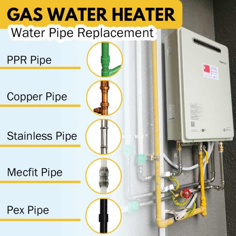 gas water heater water pipe replacement
