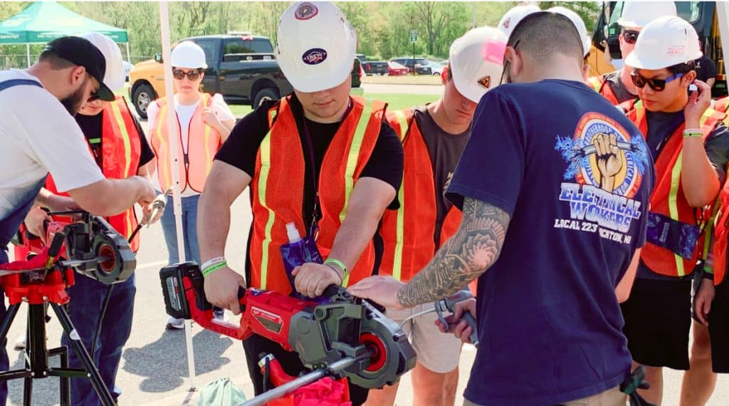IBEW Local 223 JATC demonstrated the methods of Rigid conduit cutting