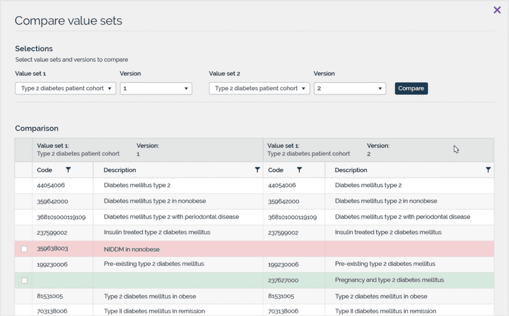 IMO Precision Sets Compare Screenshot