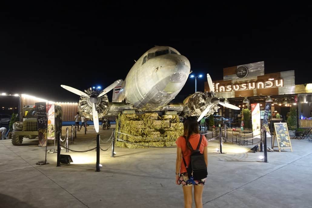 Runway 3119 Suvarnabhumi Night Market Huge Plane