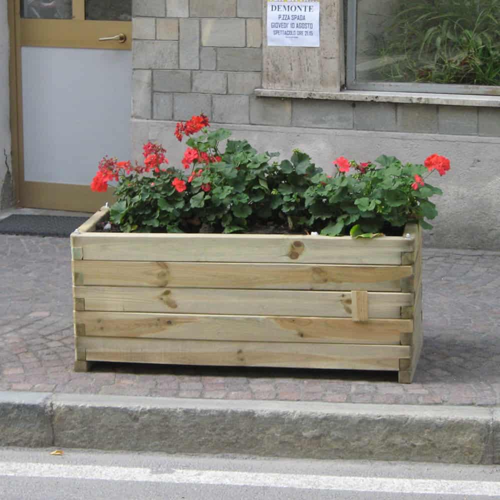 Onlywood Fioriera in legno LINEA PROFESSIONALE 100 x 50 x 45,5 h cm con Rivestimento - Fioriera Rettangolare da Esterno spessore legno 3,5 cm Massima Resistenza-0 Onlywood Fioriera in legno LINEA PROFESSIONALE 100 x 50 x 45,5 h cm con Rivestimento - Fioriera Rettangolare da Esterno spessore legno 3,5 cm Massima Resistenza-0