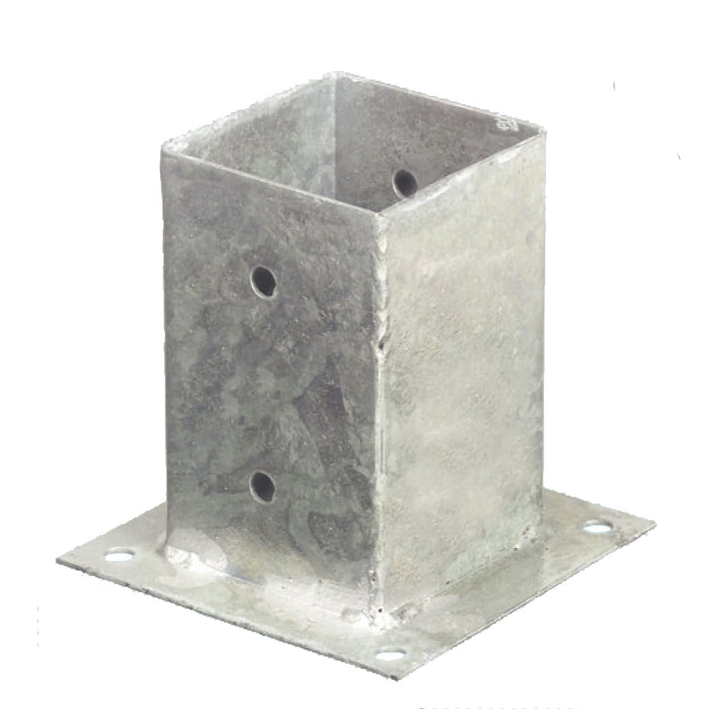 Staffa fissaggio a bicchiere per palo 12 x 12-0 Staffa fissaggio a bicchiere per palo 12 x 12-0
