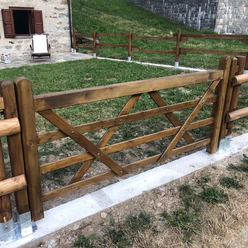 Cancello in Legno modello RUSTICO Impregnato in Autoclave 300 x 120 cm-0 Cancello in Legno modello RUSTICO Impregnato in Autoclave 300 x 120 cm-0