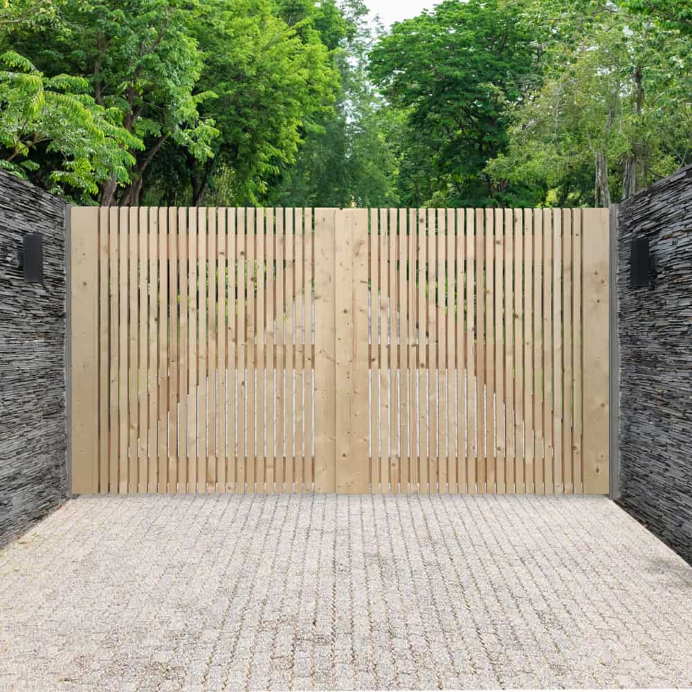 Cancello in Legno Doppio modello ANTWERP 350 x 180 cm-0 Cancello in Legno Doppio modello ANTWERP 350 x 180 cm-0