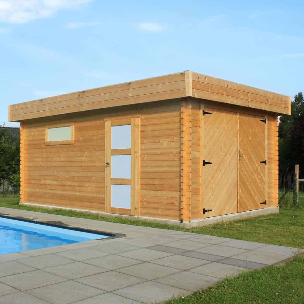 Garage-Box MODERN 358 x 538 x 256 h. cm con porte battenti-0 Garage-Box MODERN 358 x 538 x 256 h. cm con porte battenti-0