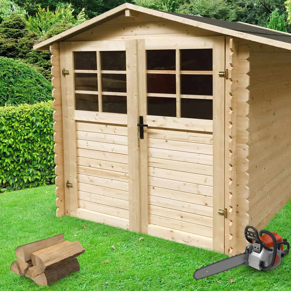 Onlywood Casetta in legno da giardino SAT 198 x 198 x 207 h. cm-0 Onlywood Casetta in legno da giardino SAT 198 x 198 x 207 h. cm-0