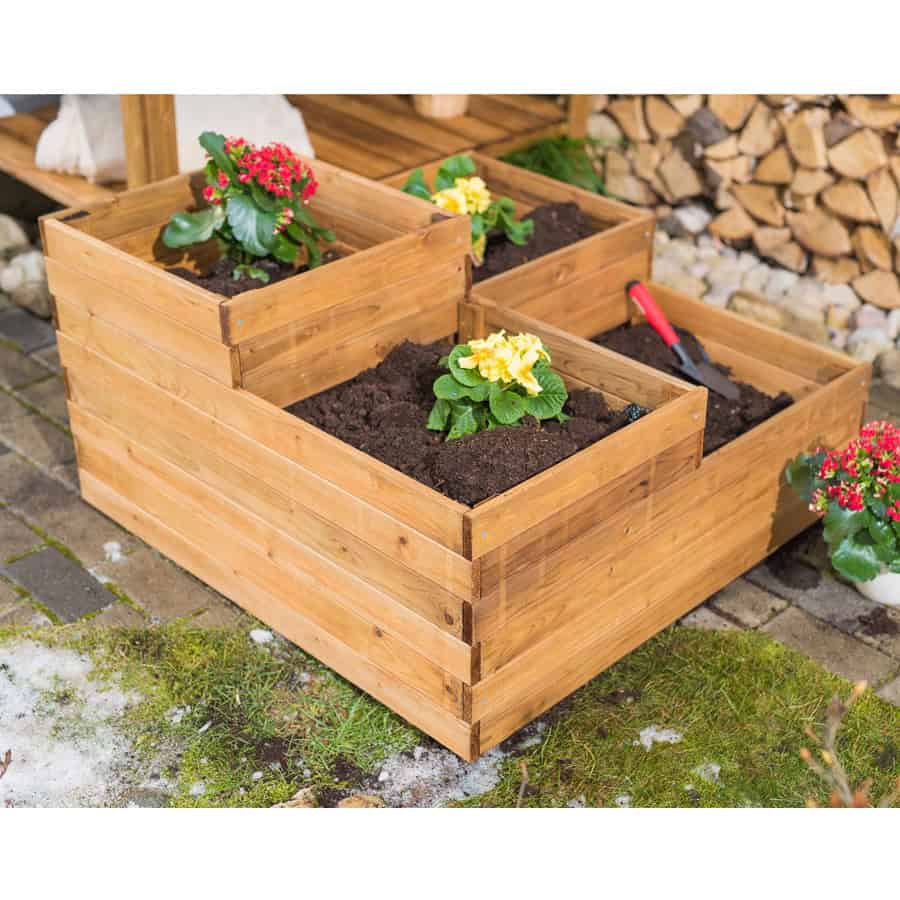 ORTO-FIORIERA FOUR in legno impregnato 90x90x46 h. cm-0 ORTO-FIORIERA FOUR in legno impregnato 90x90x46 h. cm-0