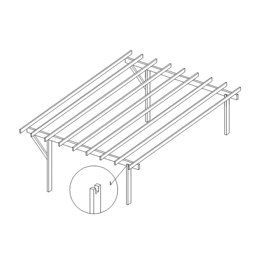 Onlywood Copertura in legno per Auto VERY STRONG - 6 X 5 metri in Legno trattato in Autoclave classe 3 -0 Onlywood Copertura in legno per Auto VERY STRONG - 6 X 5 metri in Legno trattato in Autoclave classe 3 -0