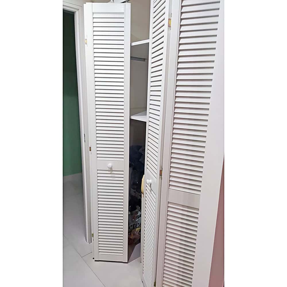 Onlywood Anta per Armadio a Muro a Persiana 810 x 2050 mm in Legno verniciato Bianco-0 Onlywood Anta per Armadio a Muro a Persiana 810 x 2050 mm in Legno verniciato Bianco-0