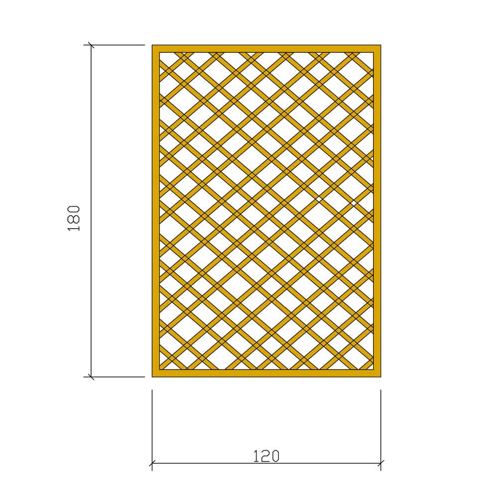 Grigliato LUSSO in legno 120 x 180 h. cm Trattato in Autoclave-0 Grigliato LUSSO in legno 120 x 180 h. cm Trattato in Autoclave-0