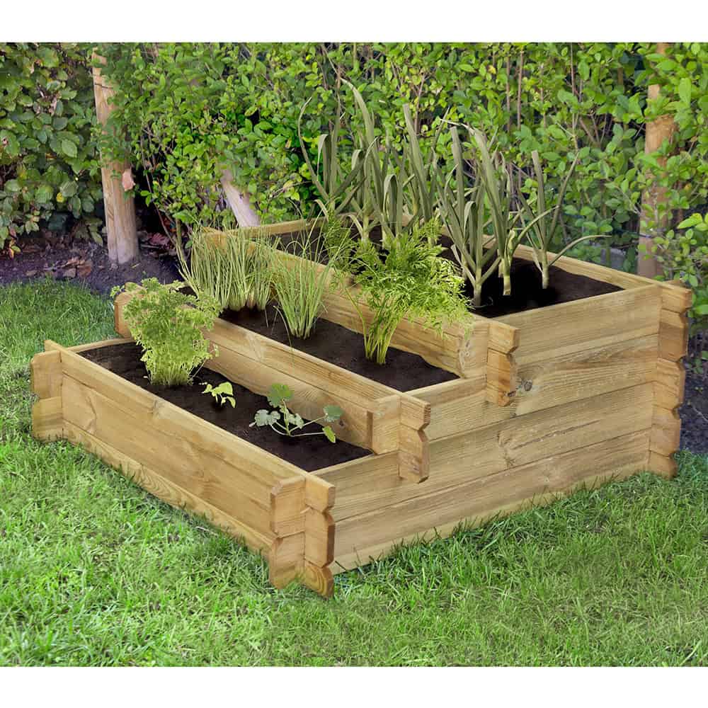 Onlywood Orto Rialzato legno CASCATA 3 Livelli in Pino Trattato 100 x 100 x 36 cm-0 Onlywood Orto Rialzato legno CASCATA 3 Livelli in Pino Trattato 100 x 100 x 36 cm-0