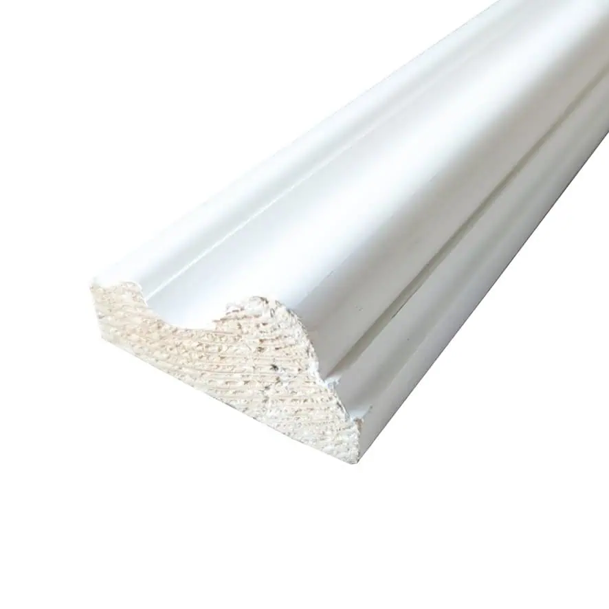 Cornice per Boiserie in Legno Massello Laccato Bianco 61 x 30 mm - Asta da 3 m-0 Cornice per Boiserie in Legno Massello Laccato Bianco 61 x 30 mm - Asta da 3 m-0