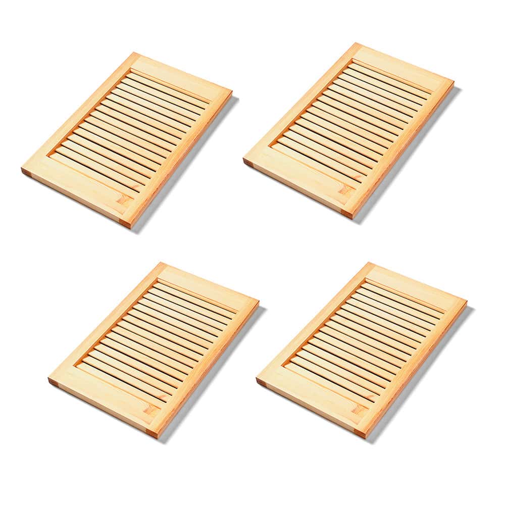 Onlywood Confezione 4 Ante in Legno 355 x 395 mm Persianate in Pino Naturale Massello -0 Onlywood Confezione 4 Ante in Legno 355 x 395 mm Persianate in Pino Naturale Massello -0