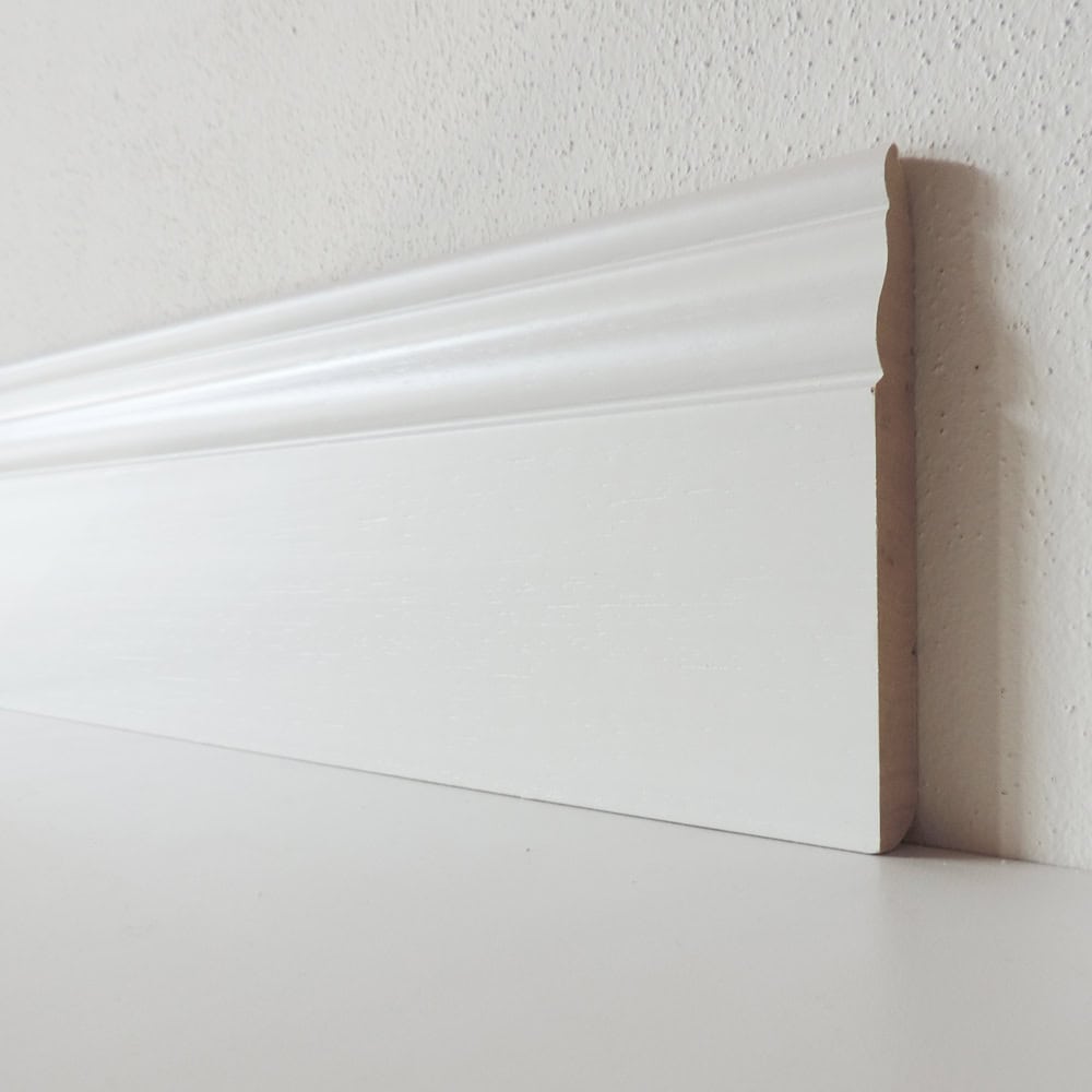 Onlywood 25 ML Battiscopa Legno BIANCO Laccato - Modello Ducale - 120 x 13 mm-0 Onlywood 25 ML Battiscopa Legno BIANCO Laccato - Modello Ducale - 120 x 13 mm-0