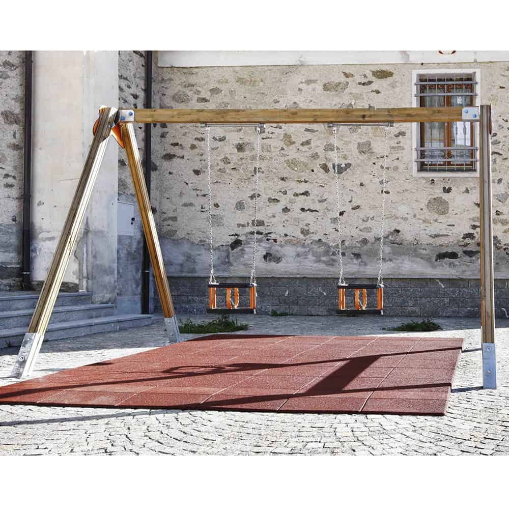 Altalena Uso Pubblico Modello NUVOLA Doppia con seggiolino Baby-0 Altalena Uso Pubblico Modello NUVOLA Doppia con seggiolino Baby-0