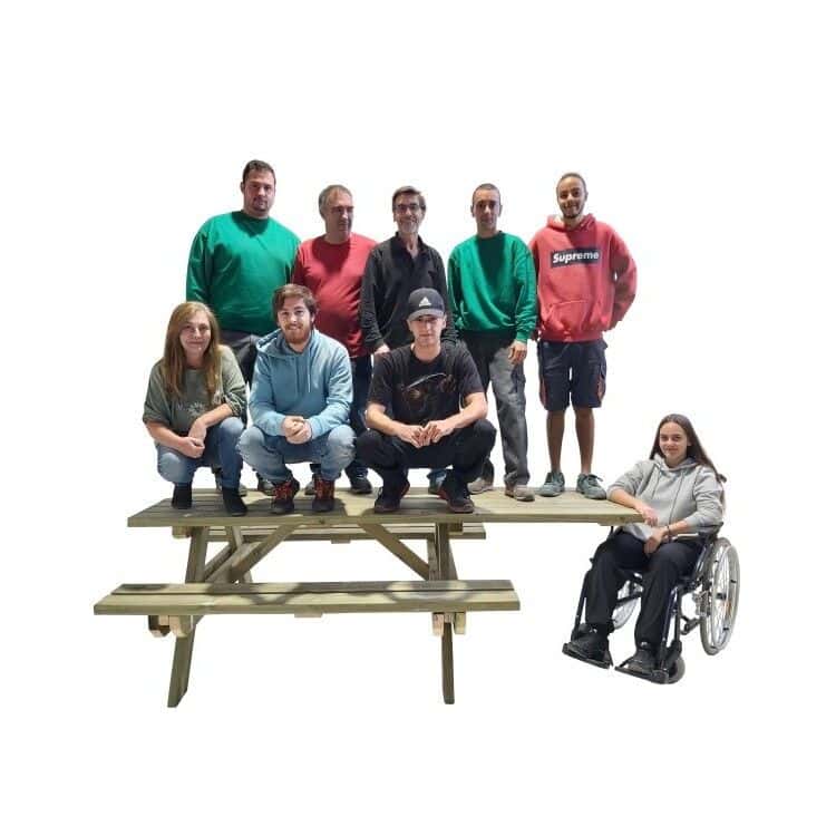 Tavolo Picnic LYON 3 Tavolo Picnic OPEN Certificato uso pubblico - con Estensione per Disabili - immagine 1