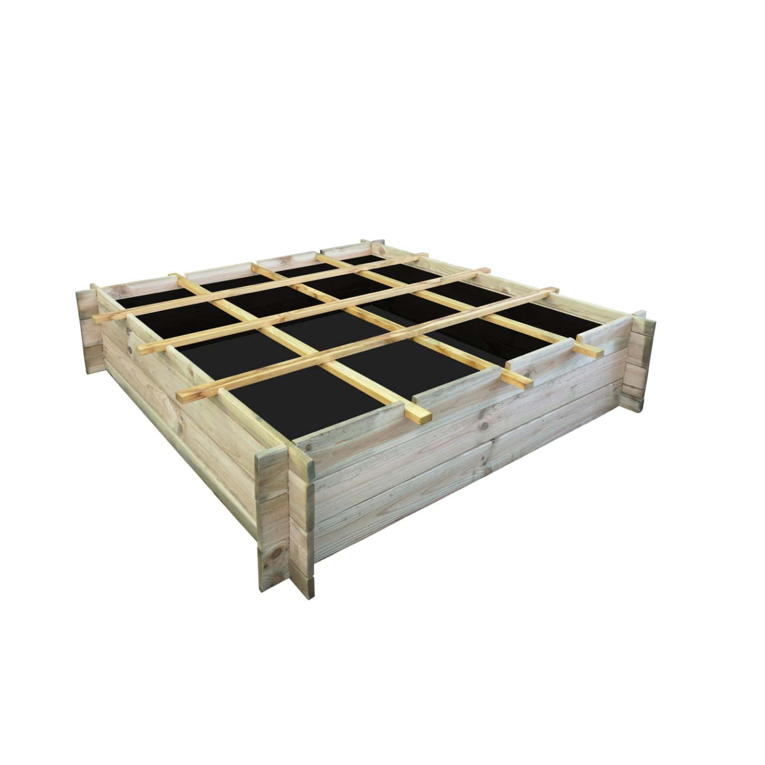 Onlywood Orto rialzato da esterno 16 Scomparti in Legno Trattato in Autoclave Dimensioni 120 x 120 x 18 cm - Cassoni orto con montaggio ad incastro e tessuto non tessuto compreso-0 Onlywood Orto rialzato da esterno 16 Scomparti in Legno Trattato in Autoclave Dimensioni 120 x 120 x 18 cm - Cassoni orto con montaggio ad incastro e tessuto non tessuto compreso-0