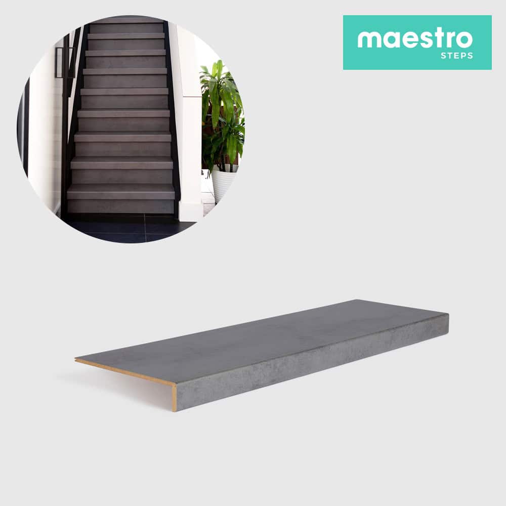 GRADINO DARK GREY STONE Rivestimento Scale Interne Fai da te - Larghezza max 100 cm-0 GRADINO DARK GREY STONE Rivestimento Scale Interne Fai da te - Larghezza max 100 cm-0