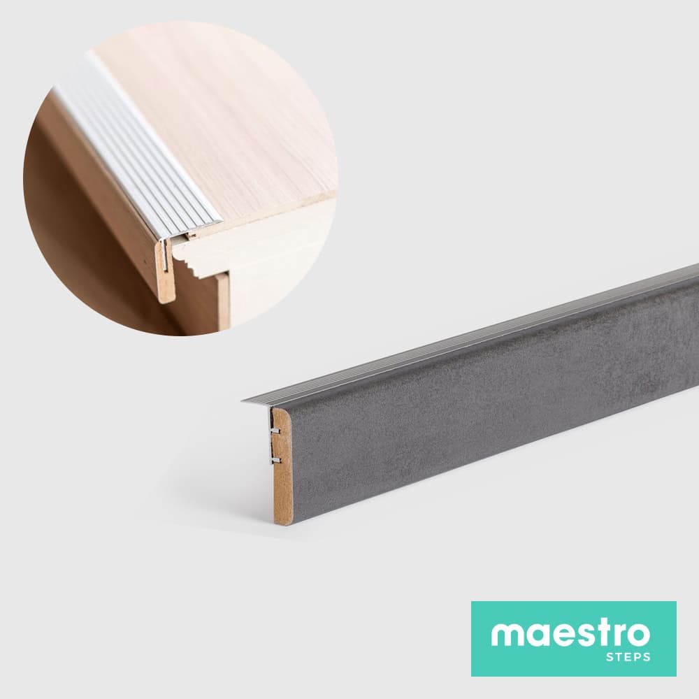 PROFILO DI PARTENZA DARK GREY STONE Rivestimento per Scale Interne-0 PROFILO DI PARTENZA DARK GREY STONE Rivestimento per Scale Interne-0
