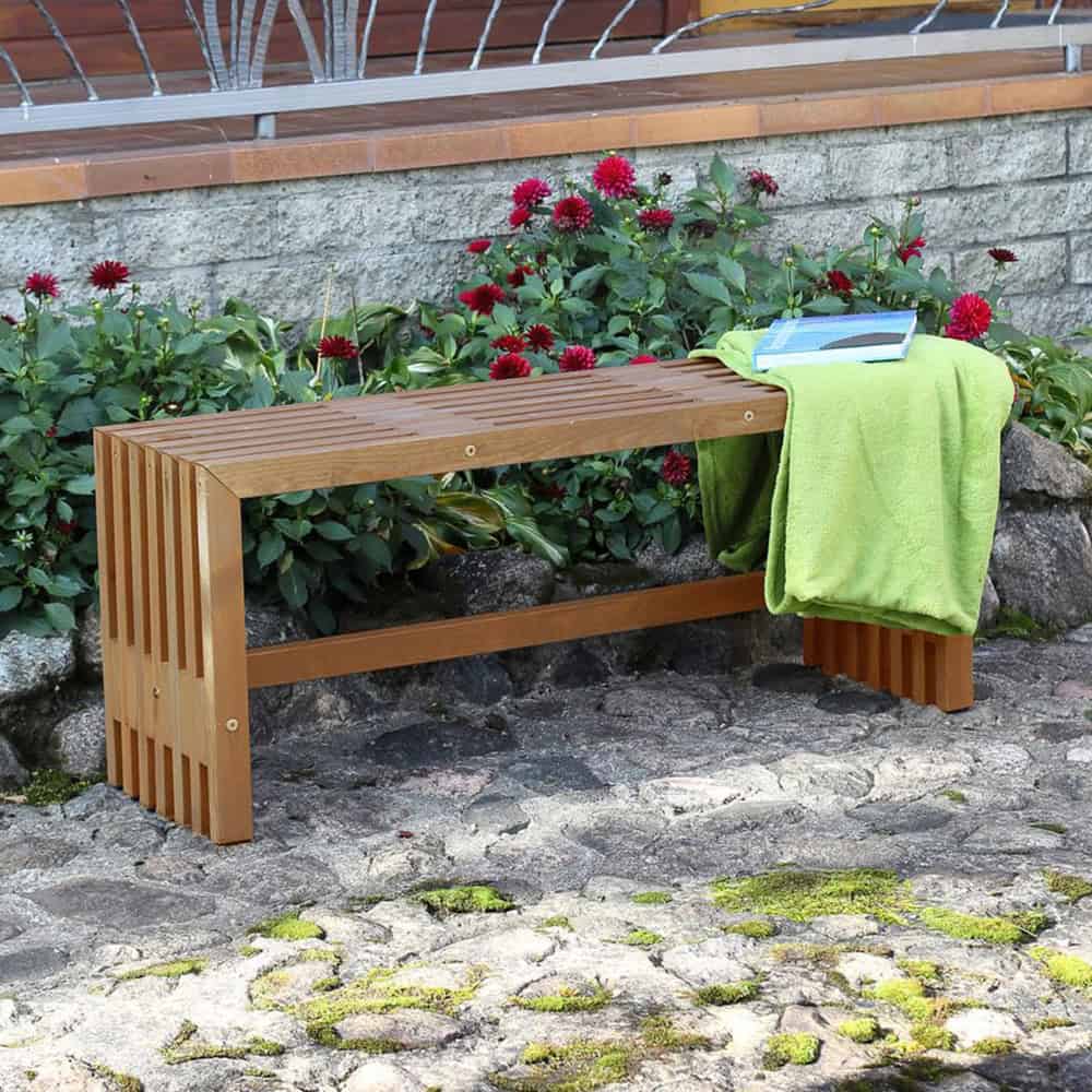 Panca in legno da esterno Modello CUBE Verniciata Miele - Dimensioni 110 x 33 x 45 h. cm-0 Panca in legno da esterno Modello CUBE Verniciata Miele - Dimensioni 110 x 33 x 45 h. cm-0