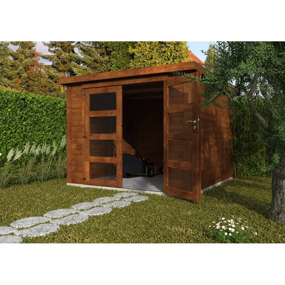 Casetta Viola1 Decor et jardin casetta in abete VIOLA trattamento Noce 258 x 258 cm. - immagine 1