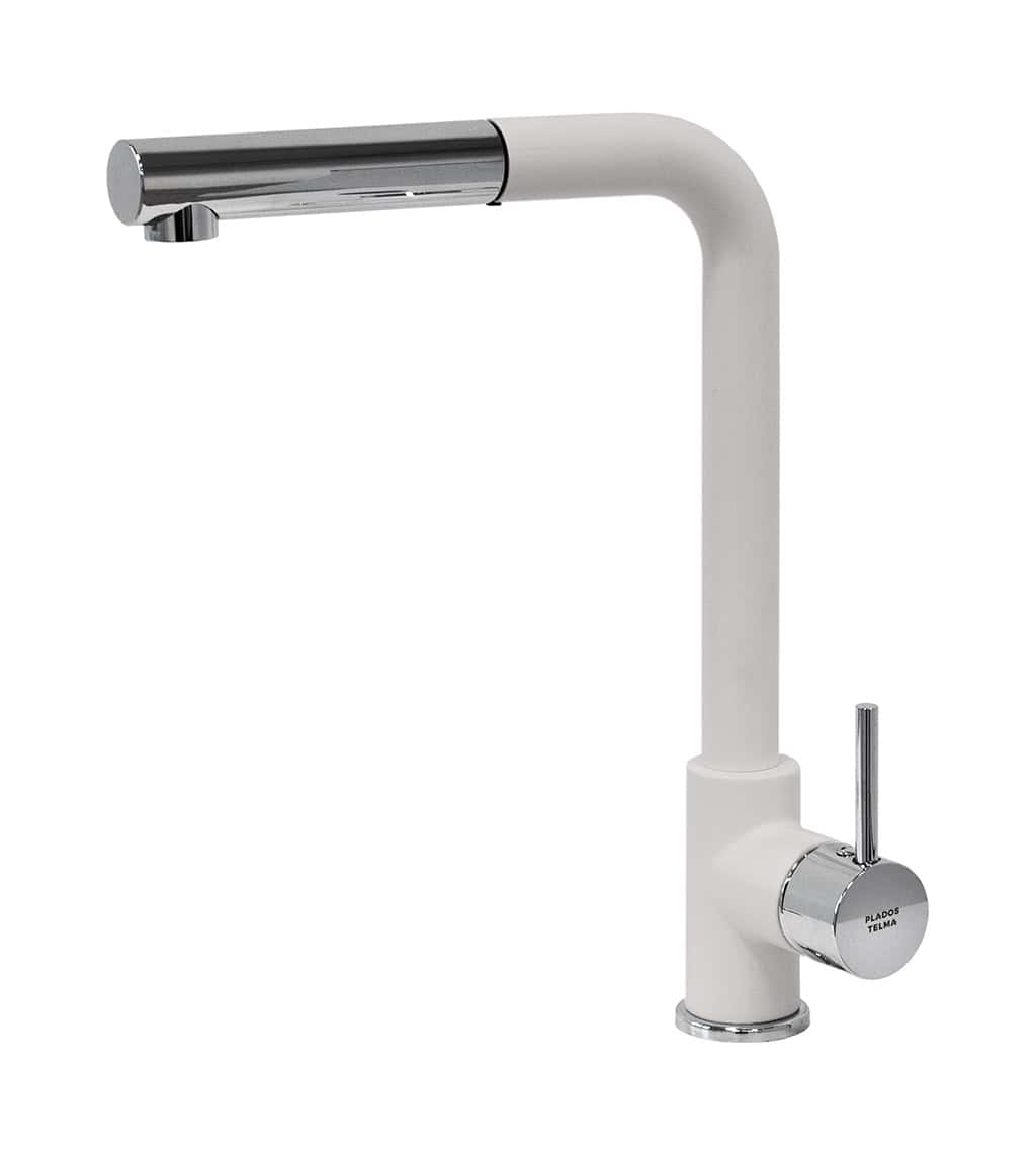 Rubinetto cucina moderno con finiture cromate