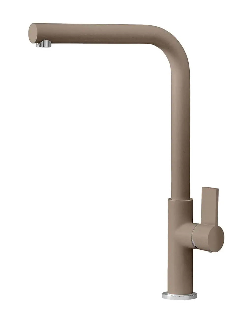 Rubinetto da cucina moderno color beige.