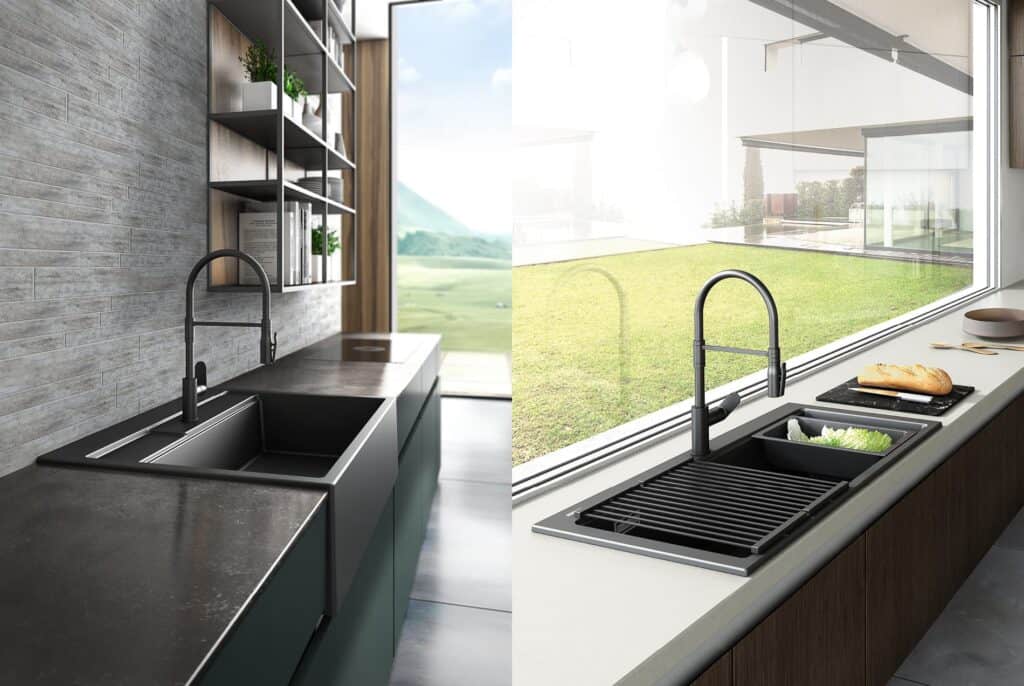éviers de cuisine de style moderne