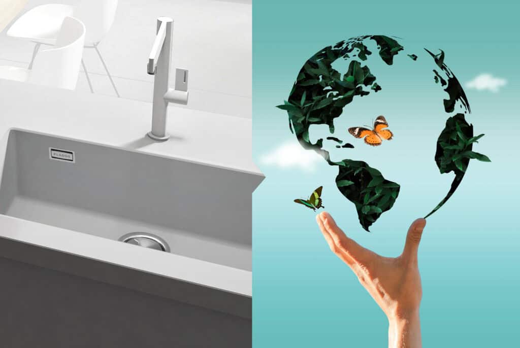 sinks made of recycled material