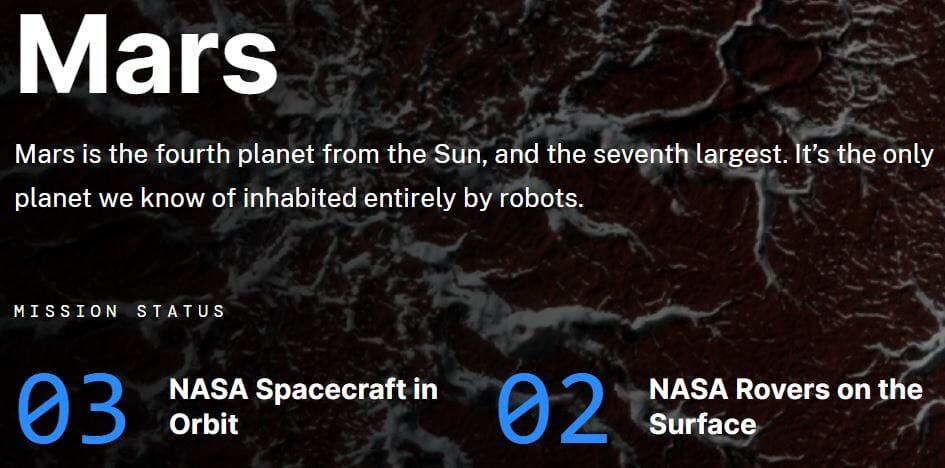 NASA's Mars Exploration Program Statistics