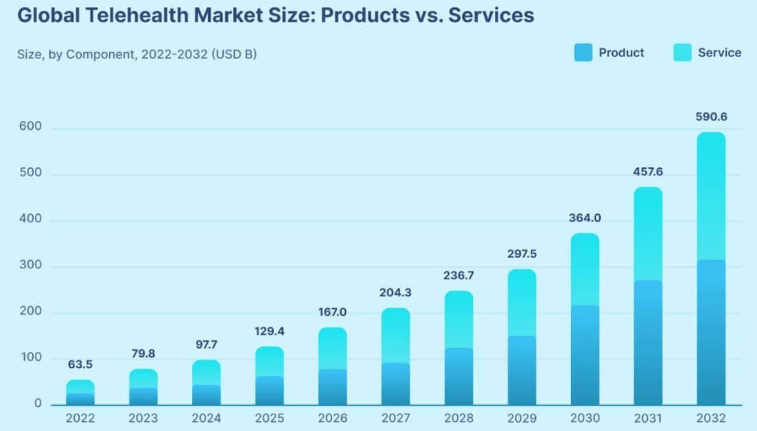 Telemedicine Market Revenue by Products and Service