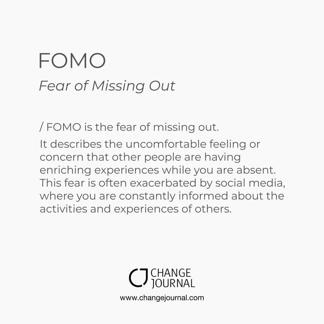 FOMO Fear of Missing Out