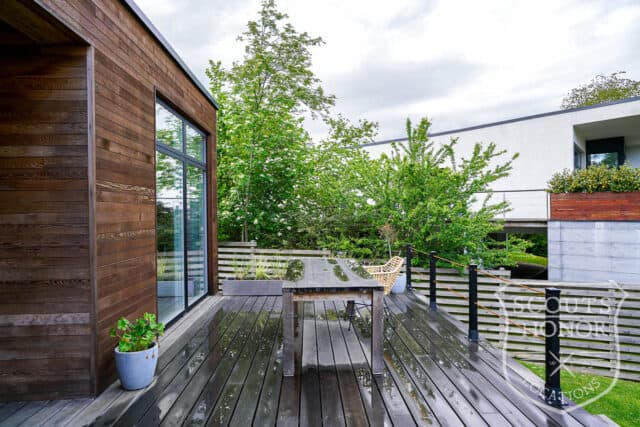 modern architecture pink kitchen udsigt til sø location denmark scoutshonor 50