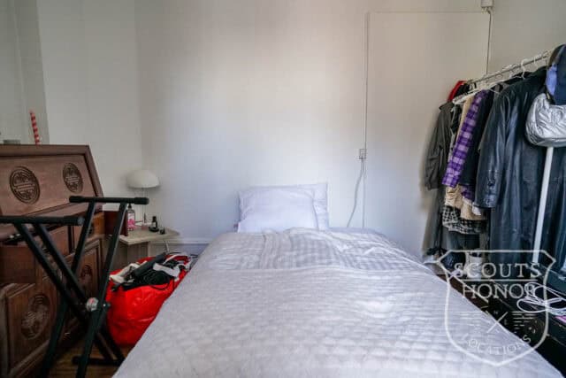 apartment boheme blue kitchen park view Østerbro location denmark scoutshonor 26