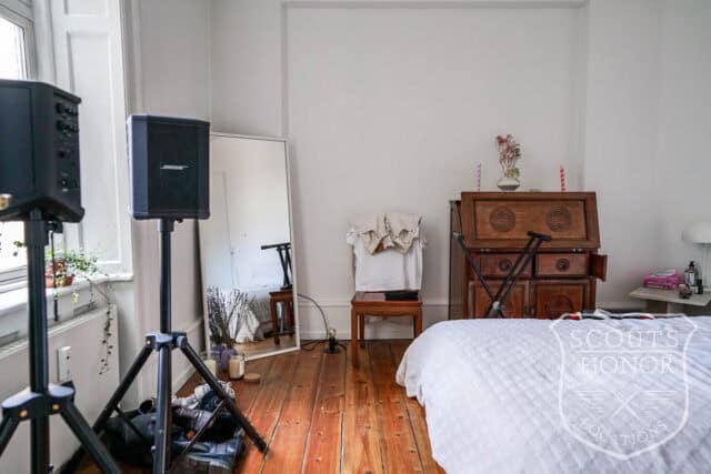 apartment boheme blue kitchen park view Østerbro location denmark scoutshonor 27