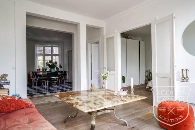 apartment boheme blue kitchen park view Østerbro location denmark scoutshonor 54