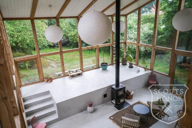 modern arkitektur trähus utsikt över naturen göteborg glas location sweden scoutshonor 33