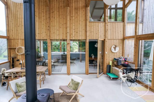 modern arkitektur trähus utsikt över naturen göteborg glas location sweden scoutshonor 42