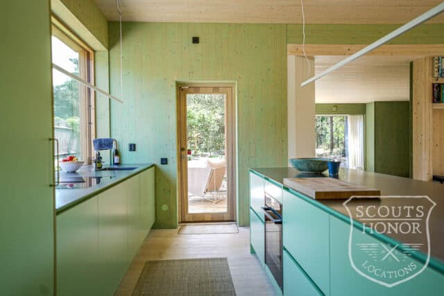 villa modern arkitektur skåne träbeklädnad grönt kök location sweden scoutshonor 092
