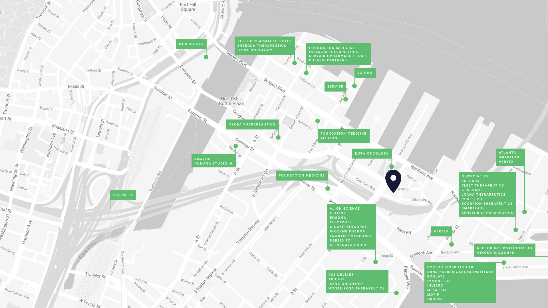 Seaport Science Center Life Science Map