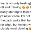 Text reads: "Gunner is actually heeling (off leash even!) and thinking 😇😇 I was seriously starting to think this day might never come. I'm not sure if it's *The Dog Training Fast Track - VIP Special - Option 2* that has helped him or what, but tonight was absolutely mind blowing 🤯.