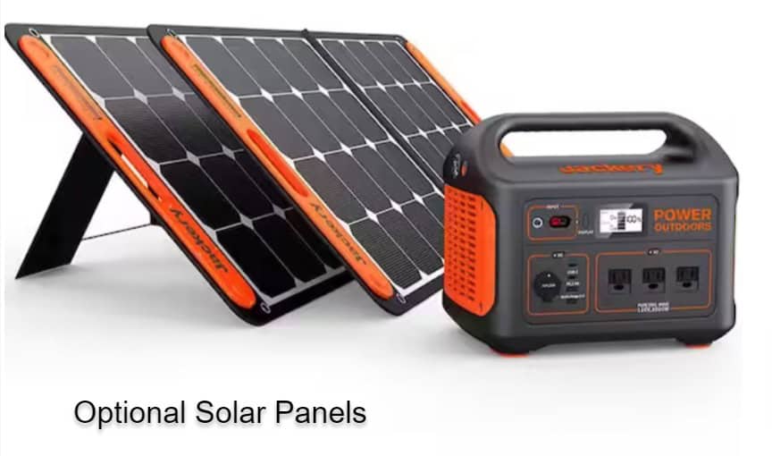 Jackery with Solar panels.