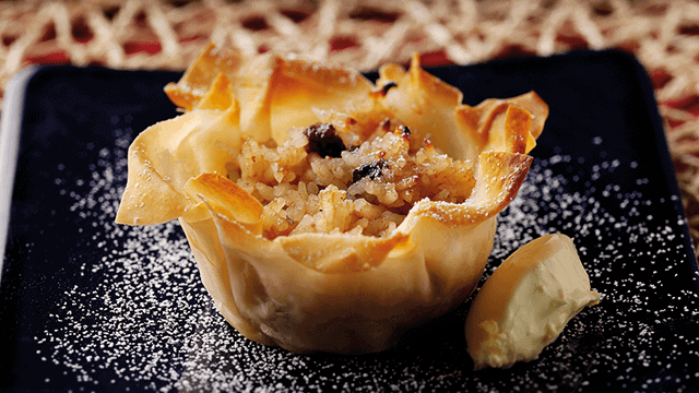 Mincemeat Filo Tart